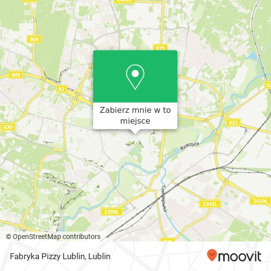 Mapa Fabryka Pizzy Lublin, plac Wolnosci 20-004 Lublin