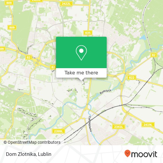 Mapa Dom Zlotnika, ulica Zlota 4 20-112 Lublin