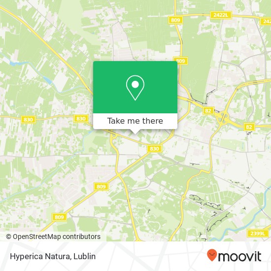 Mapa Hyperica Natura, ulica Cisowa 11 20-703 Lublin