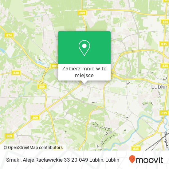 Mapa Smaki, Aleje Raclawickie 33 20-049 Lublin