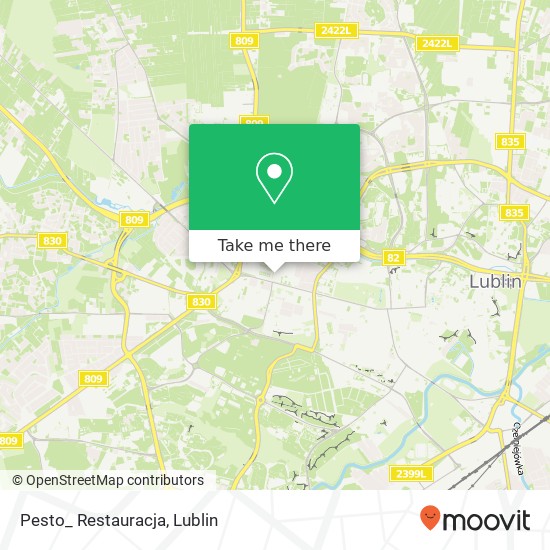 Mapa Pesto_ Restauracja, ulica Legionowa 5 20-053 Lublin