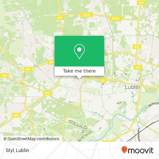 Mapa Styl, ulica Stefana Lelka-Sowy 3 20-056 Lublin