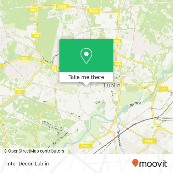 Mapa Inter Decor, ulica Ogrodowa 11 20-075 Lublin