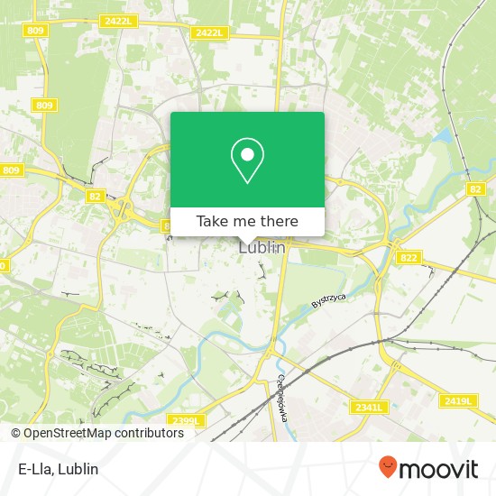 Mapa E-Lla, ulica Lubartowska 31 20-016 Lublin