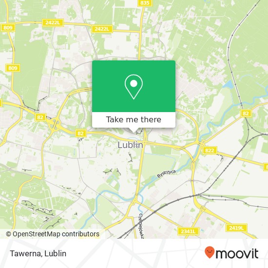 Mapa Tawerna, ulica Ruska 20-126 Lublin
