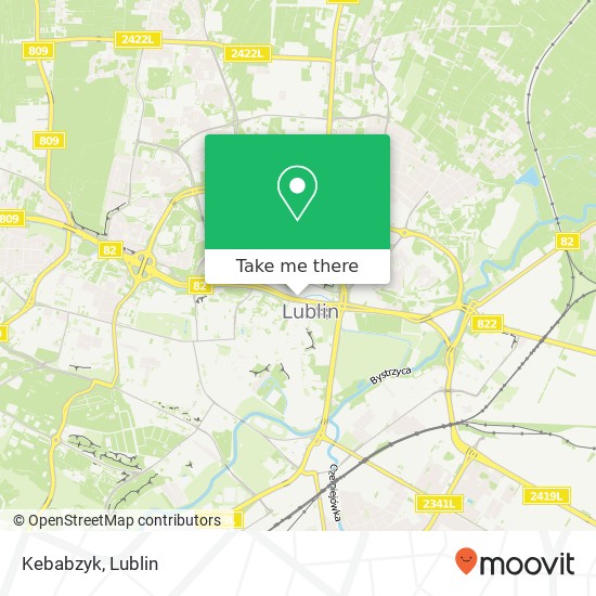 Mapa Kebabzyk, ulica Lubartowska 20-123 Lublin