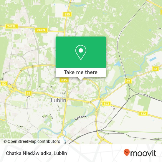Mapa Chatka Niedźwiadka, ulica Lwowska 20-128 Lublin