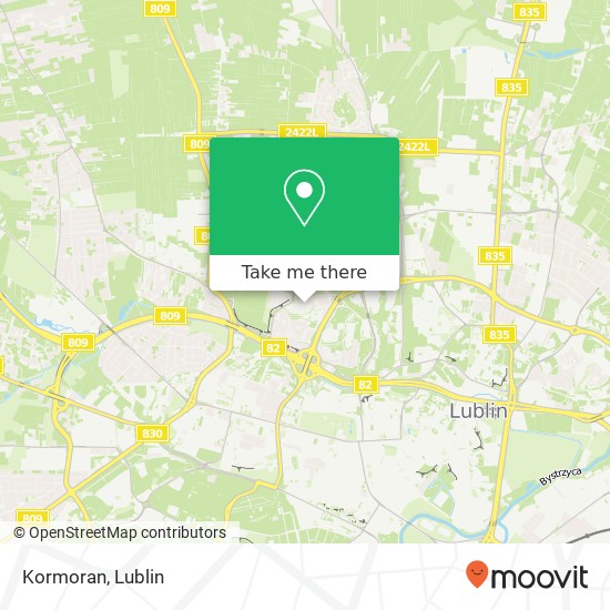 Mapa Kormoran, ulica Kurantowa 6 20-836 Lublin