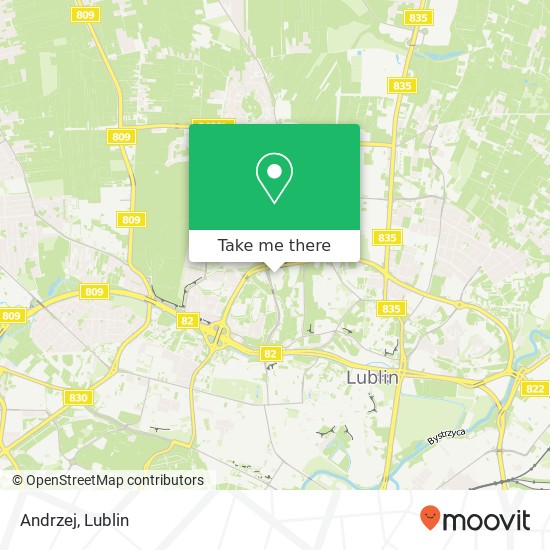 Mapa Andrzej, ulica Nowowiejskiego 20-880 Lublin
