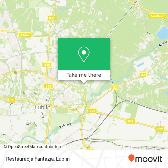 Mapa Restauracja Fantazja, ulica Niepodleglosci 20-246 Lublin