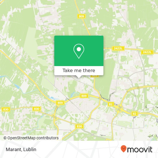 Mapa Marant, ulica Tarasowa 4 20-819 Lublin