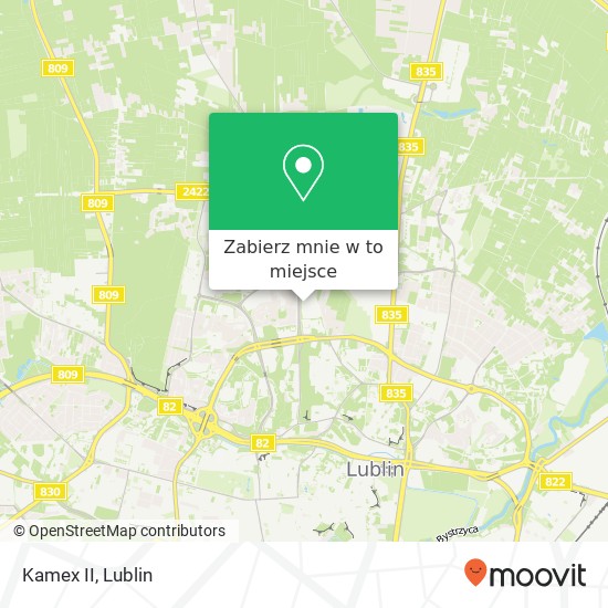 Mapa Kamex II, ulica Witolda Chodzki 20-093 Lublin