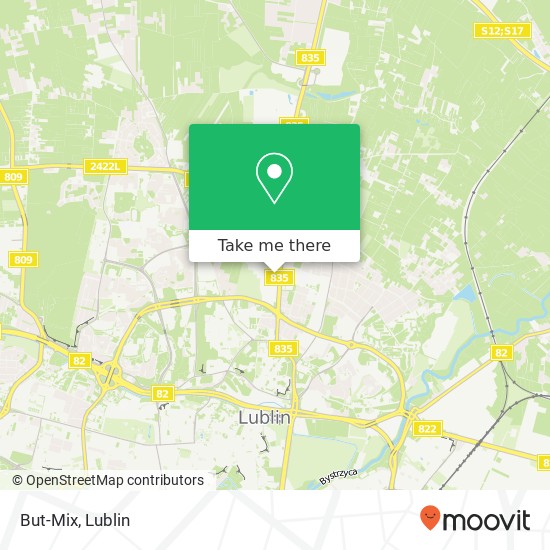 Mapa But-Mix, aleja Spoldzielczosci Pracy 20-147 Lublin