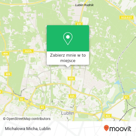 Mapa Michalowa Micha, ulica Bursaki 15 20-150 Lublin