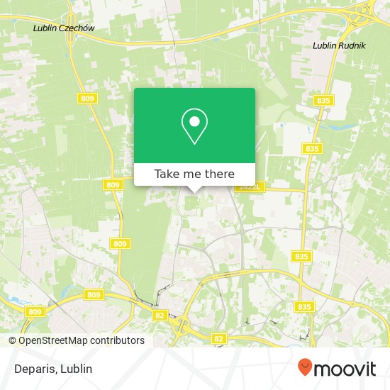 Mapa Deparis, ulica Krola Rogera 4 20-857 Lublin