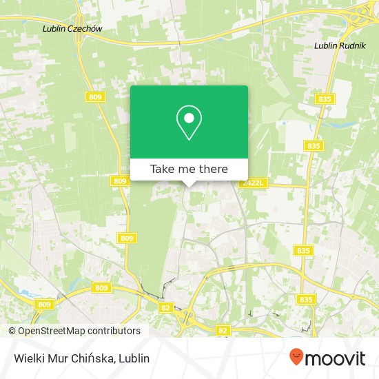 Mapa Wielki Mur Chińska, ulica Harnasie 11 20-857 Lublin