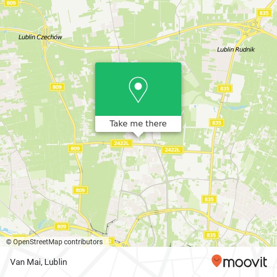 Mapa Van Mai, ulica Swietokrzyska 3 20-867 Lublin