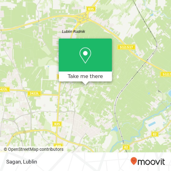 Mapa Sagan, ulica Dozynkowa 44 20-223 Lublin