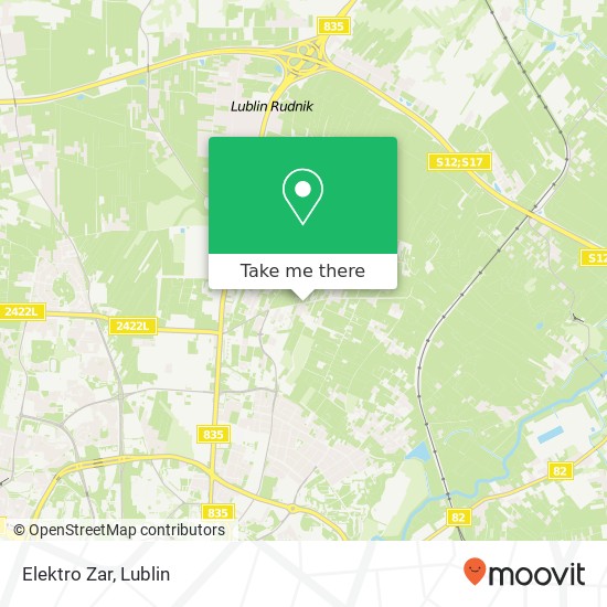 Mapa Elektro Zar, ulica Dozynkowa 42 20-223 Lublin