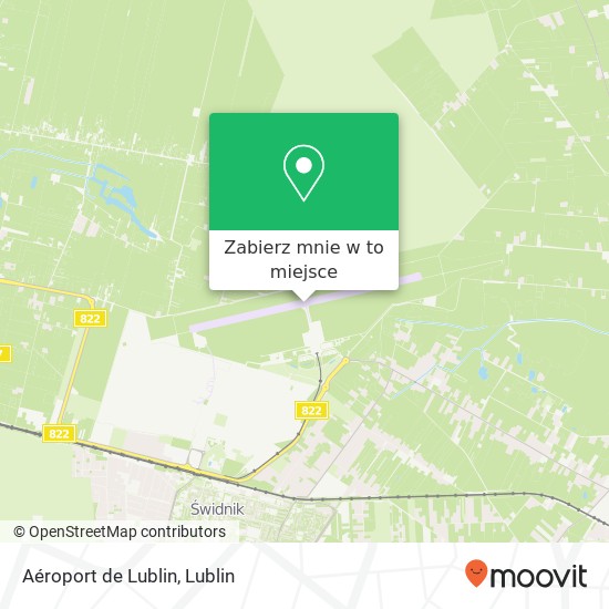 Mapa Aéroport de Lublin