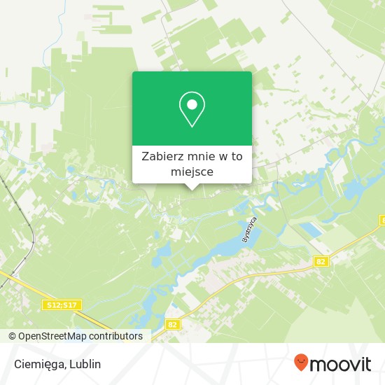 Mapa Ciemięga