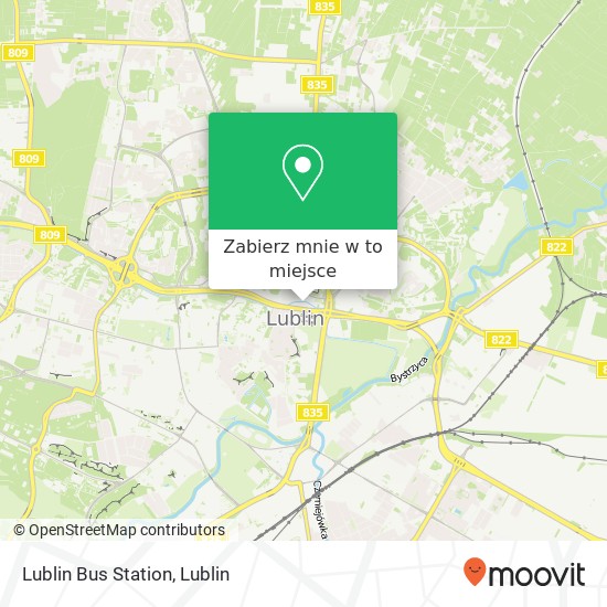 Mapa Lublin Bus Station