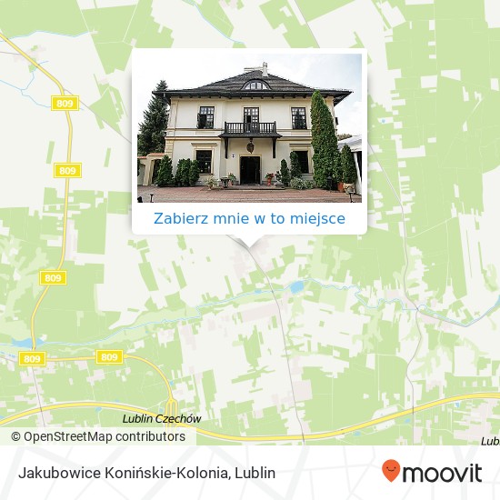 Mapa Jakubowice Konińskie-Kolonia