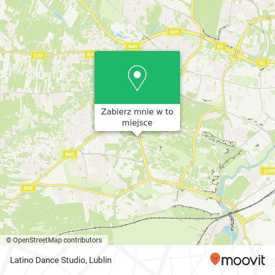 Mapa Latino Dance Studio, ulica Ulanow 20-554 Lublin