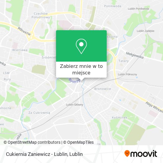 Mapa Cukiernia Zaniewicz - Lublin