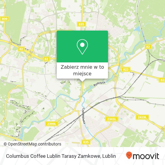 Mapa Columbus Coffee Lublin Tarasy Zamkowe, aleja Unii Lubelskiej 20-108 Lublin