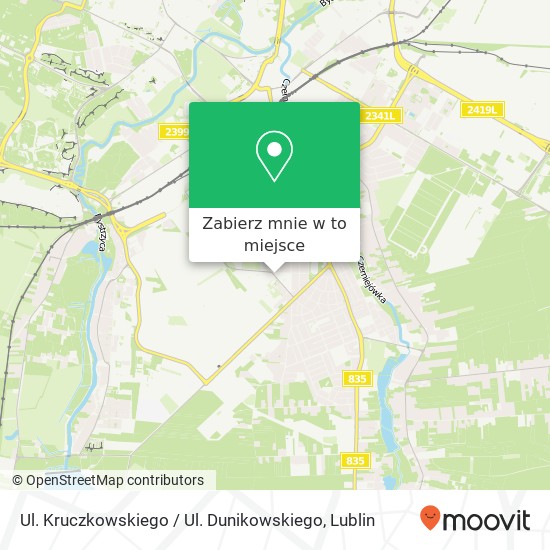 Mapa Ul. Kruczkowskiego / Ul. Dunikowskiego