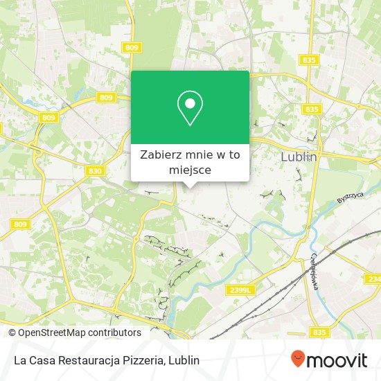 Mapa La Casa Restauracja Pizzeria