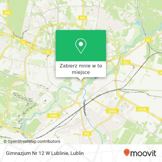 Mapa Gimnazjum Nr 12 W Lublinie