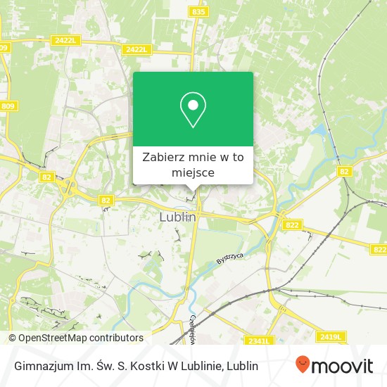 Mapa Gimnazjum Im. Św. S. Kostki W Lublinie