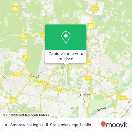 Mapa Al. Smorawińskiego / Ul. Szeligowskiego