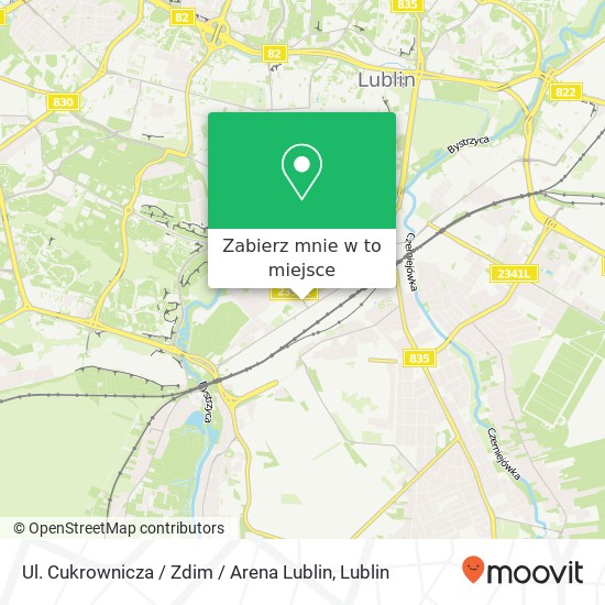 Mapa Ul. Cukrownicza / Zdim / Arena Lublin