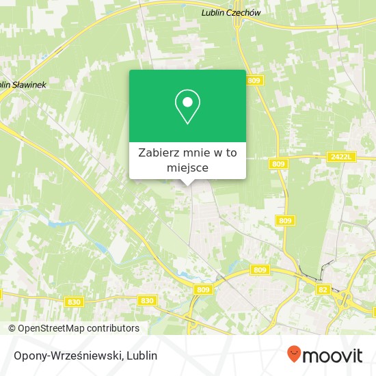 Mapa Opony-Wrześniewski