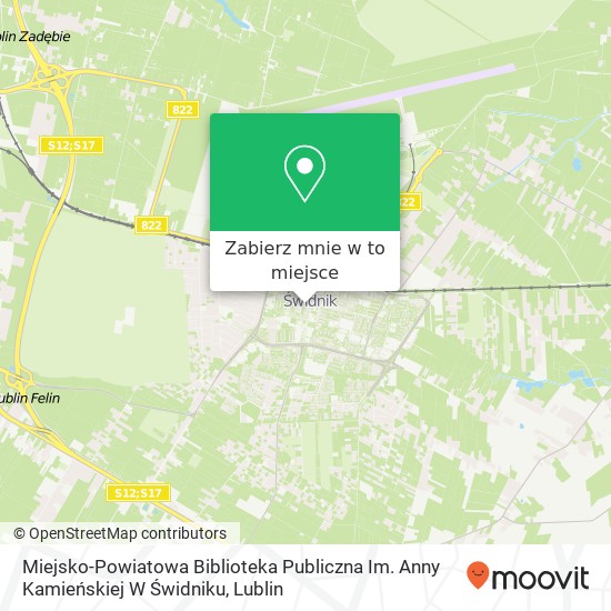 Mapa Miejsko-Powiatowa Biblioteka Publiczna Im. Anny Kamieńskiej W Świdniku