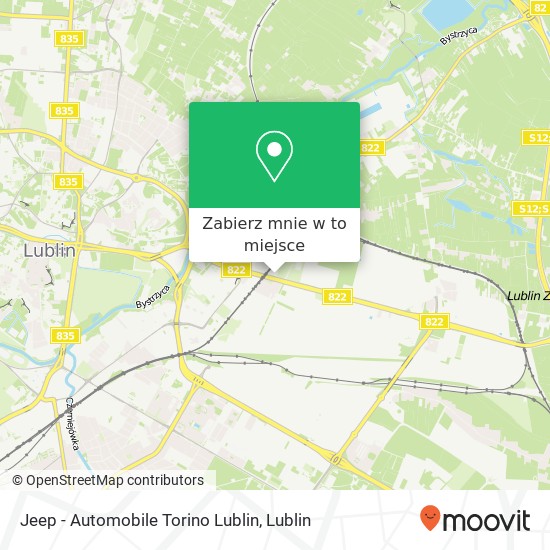 Mapa Jeep - Automobile Torino Lublin