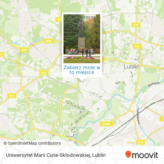 Mapa Uniwersytet Marii Curie-Skłodowskiej