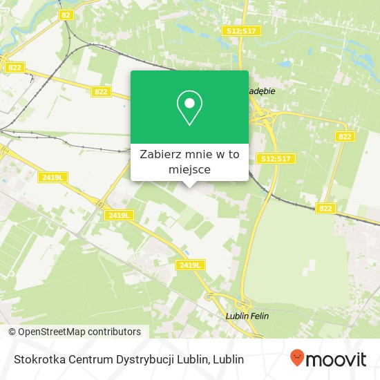 Mapa Stokrotka Centrum Dystrybucji Lublin