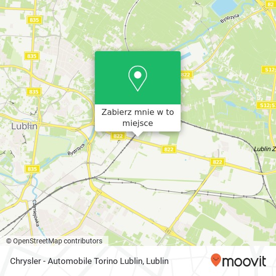 Mapa Chrysler - Automobile Torino Lublin