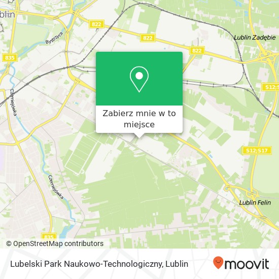 Mapa Lubelski Park Naukowo-Technologiczny