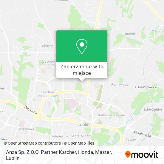 Mapa Anza Sp. Z O.O. Partner Karcher, Honda, Master