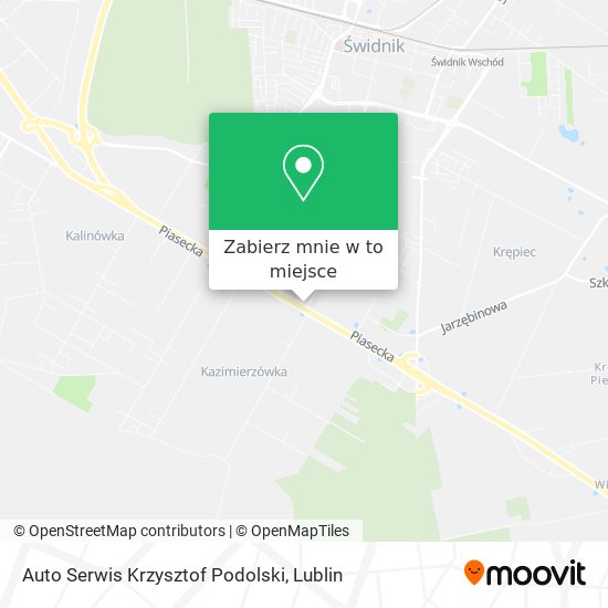Mapa Auto Serwis Krzysztof Podolski