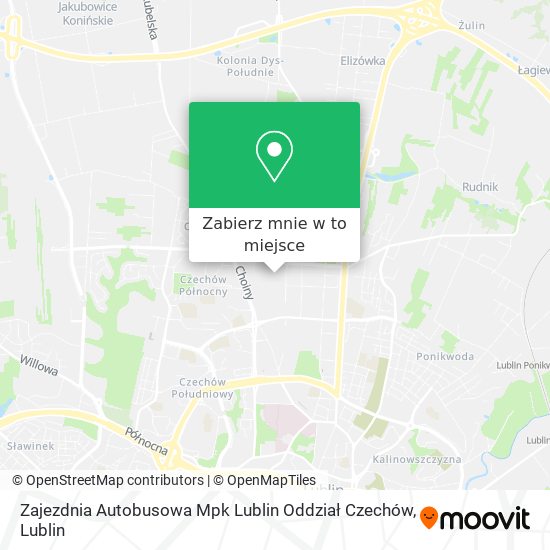 Mapa Zajezdnia Autobusowa Mpk Lublin Oddział Czechów