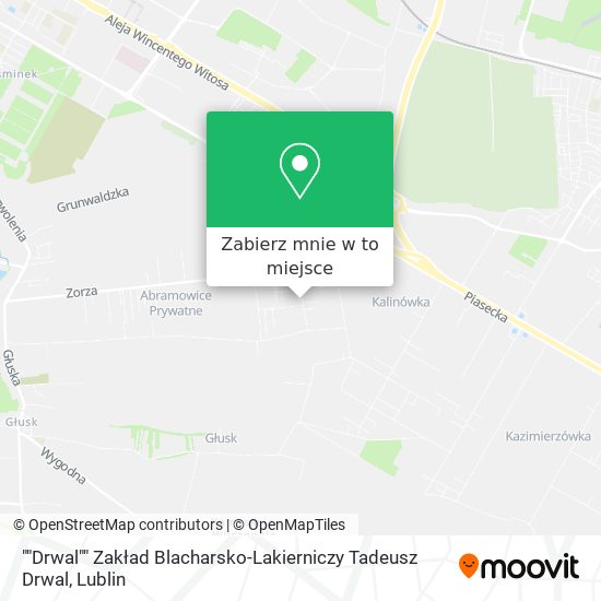 Mapa ""Drwal"" Zakład Blacharsko-Lakierniczy Tadeusz Drwal