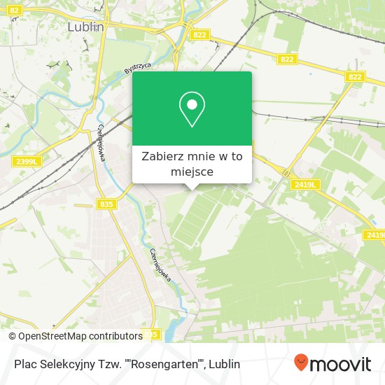 Mapa Plac Selekcyjny Tzw. ""Rosengarten""