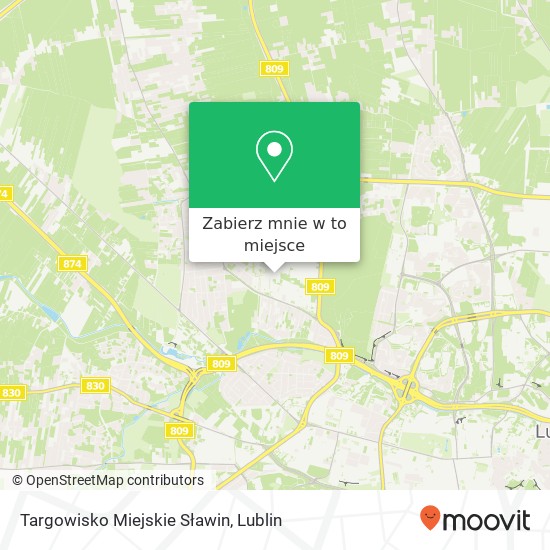 Mapa Targowisko Miejskie Sławin