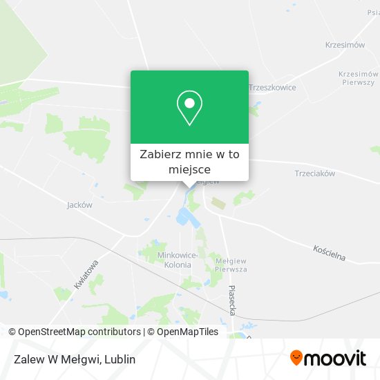 Mapa Zalew W Mełgwi